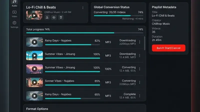 YouTube Playlist Downloader: Save Full Playlists to MP3 & MP4
